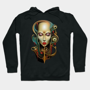 AI Goddess Portrait Hoodie